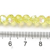 Electroplate Transparent Glass Beads Strands EGLA-A035-T6mm-L03-4