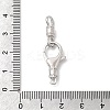 Brass Micro Pave Clear Cubic Zirconia Lobster Claw Clasps KK-Z137-17P-3