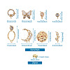 Brass Clear Cubic Zirconia Stud Earring Findings KK-TA0001-04G-6