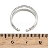 304 Stainless Steel Adjustable Open Cuff Rings for Women RJEW-K301-05P-5