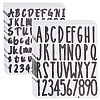 SUPERDANT 12 Sheets 2 Styles PVC Waterproof Self-Adhesive Number & Alphabet & Sign Stickers DIY-SD0001-53-1