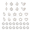  Jewelry 90Pcs 9 Style 304 Stainless Steel Charms STAS-PJ0001-41-10