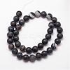 Natural Black Agate Bead Strands G-K166-12-10mm-03-2