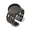 Woven Bezel 304 Stainless Steel Cuff Ring Components SA-CBAD8FA-01EB-03-1