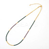 Vintage Short Colorful Glass Seed Beaded Necklace AF0855-5-1