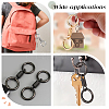 12Pcs 3 Colors Nordic Retro Zinc Alloy Double Spring Ring Clasps FIND-SC0012-87A-5