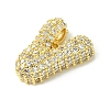 Rack Plating Brass Clear Cubic Zirconia Pendants KK-S378-01G-V-2