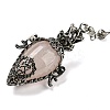 Natural Rose Quartz Dowsing Pendulum Big Pendants G-H293-01AS-09-1