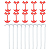 SUPERFINDING 15Pcs Aluminum Alloy Fishbone Tent Stakes Pegs and 10Pcs Iron Camping Tent Pegs FIND-FH0001-66-1