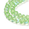 Electroplate Glass Beads Strands X1-EGLA-A034-T6mm-L17-3