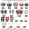 DIY Gothic Heart Brass & Alloy Enamel Dangle Earring Making Kits DIY-SC0026-61-2