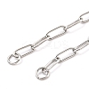 304 Stainless Steel Paperclip Chains Necklace Makings AJEW-P119-05P-2