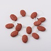 Oval Synthetic Lava Rock Pendants Beads Strands G-N0112-12-1