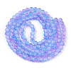 Baking Paint Imitation Jade Glass Round Bead Strands DGLA-N003-6mm-01-2