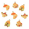 8Pcs 4 Styles 304 Stainless Steel Enamel Pendants STAS-TA0003-36-2
