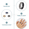 6Pcs 3 Style Stainless Steel Plain Band Rings RJEW-CF0001-01-4