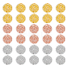  30Pcs 3 Colors Rack Plating Brass Hollow Beads KK-PH0009-55A-1
