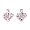 Brass Micro Pave Cubic Zirconia Pendants LS-KK-C107-14A-P-1