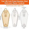 12Pcs 2 Colors Halloween 304 Stainless Steel Pendants STAS-BBC0005-35-2