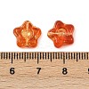 Electroplate and Golden Metal Enlaced Glass Beads EGLA-T029-02B-3