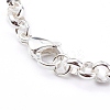 Women's 304 Stainless Steel Rolo Chain Bracelets BJEW-JB05996-01-3