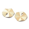 PVD Vacuum Plating 304 Stainless Steel Textured Disc Connector Charms STAS-R130-54G-2