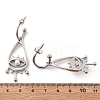 304 Stainless Steel Shell Pearl Dangle Stud Earrings for Women EJEW-U051-06P-5