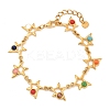 Bohemia Style 304 Stainless Steel Link Chain Bracelets for Women BJEW-M082-01G-03-2