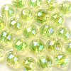 Two Tone UV Plating Rainbow Iridescent Acrylic Beads TACR-D010-06C-1