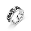 Retro 201 Stainless Steel Enamel Finger Rings for Men FS-WG366A7-04-2