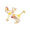 Brass Enamel Pendants X-KK-B157-20G-01-2