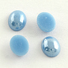 Pearlized Plated Opaque Glass Cabochons X-PORC-S804-10x14-37-1