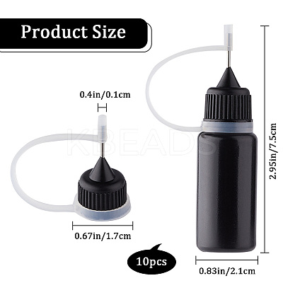 PE Black Tip Applicator Bottles FIND-WH0152-80-1