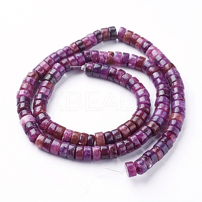 Natural Lepidolite/Purple Mica Stone Beads Strands G-F626-01-C-01-1