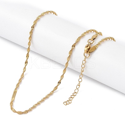 Ion Plating(IP) 201 Stainless Steel Chain Necklaces NJEW-P309-23G-1