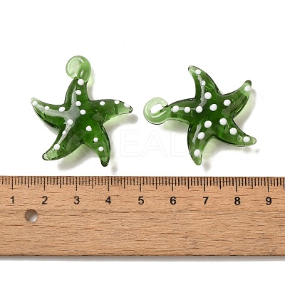 Handmade Lampwork Pendants LAMP-G162-07D-1