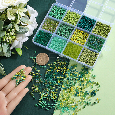 156g 12 Style Glass Seed Beads SEED-SC0001-32B-08-1