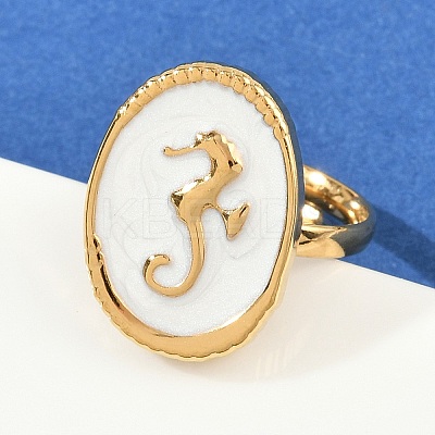 304 Stainless Steel Enamel Open Cuff Rings for Women RJEW-K301-06B-02-1