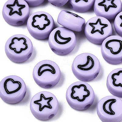 Opaque Acrylic Beads X-MACR-N008-33E-1