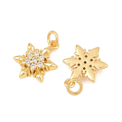 Brass Micro Pave Cubic Zirconia Charms KK-F927-09A-G-1