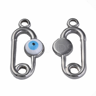 304 Stainless Steel Enamel Pendants STAS-N087-52-02P-1