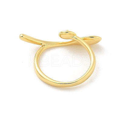 Brass Cup Peg Open Cuff Ring Settings KK-G518-10G-02-1