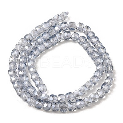 Electroplate Transparent Glass Beads Strands GLAA-C029-03A-03-1