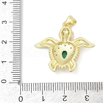 Brass Micro Pave Cubic Zirconia Pendants KK-D317-138G-1