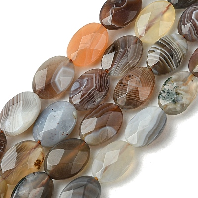 Natural Botswana Agate Beads Strands G-H004-B02-03-1