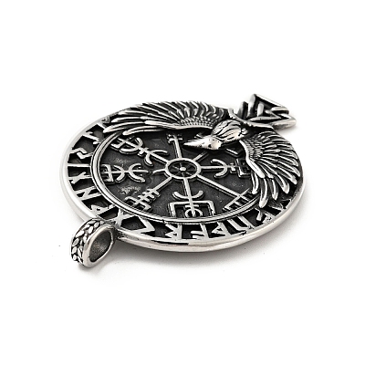 304 Stainless Steel Viking Pendants STAS-P309-28AS-1