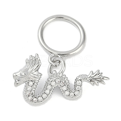 Brass Micro Pave Clear Cubic Zirconia Toggle Clasps LS-KK-K391-06P-1