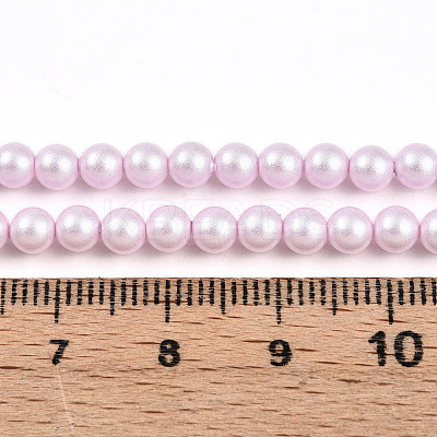 Baking Paint Pearlized Glass Pearl Bead Strands HY-N002-4mm-C03-1