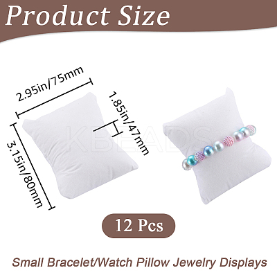 12Pcs Lint Bracelet/Watch Pillow Jewelry Displays BDIS-BBC0001-06A-1