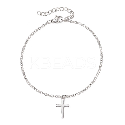 304 Stainless Steel Cable Chain Bracelets BJEW-JB13248-1